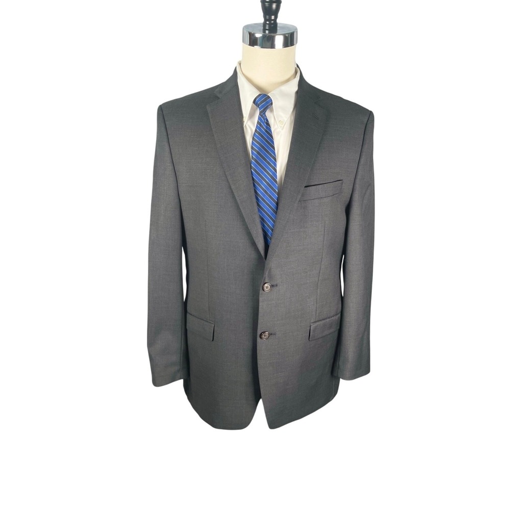 Lauren Ralph Lauren Blazer Mens 44L Charcoal‎ 100% Wool Two Button Suit Separate